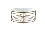 Shatana Home Edward Round Coffee Table Brass