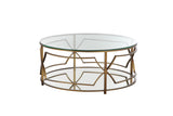 Shatana Home Edward Round Coffee Table Brass