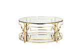 Shatana Home Edward Round Coffee Table High Polish Gold