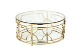 Shatana Home Edward Round Coffee Table High Polish Gold