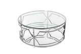 Shatana Home Edward Round Coffee Table High Polish Steel