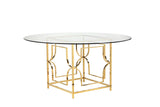 Shatana Home Edward Round Dining Table High Polish Gold