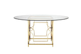 Shatana Home Edward Round Dining Table High Polish Gold