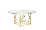 Shatana Home Edward Round Dining Table High Polish Gold