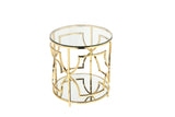 Shatana Home Edward Round Side Table High Polish Gold