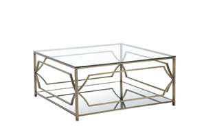 Shatana Home Edward Square Coffee Table Brass