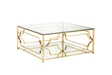 Shatana Home Edward Square Coffee Table High Polish Gold