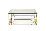 Shatana Home Edward Square Coffee Table High Polish Gold