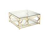 Shatana Home Edward Square Coffee Table High Polish Gold