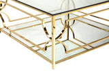 Shatana Home Edward Square Coffee Table High Polish Gold