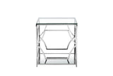 Shatana Home Edward Side Table High Polish Steel