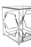 Shatana Home Edward Side Table High Polish Steel