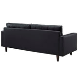 Empress Bonded Leather Sofa Black EEI-1010-BLK