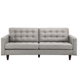 Empress Upholstered Fabric Sofa Light Gray EEI-1011-LGR