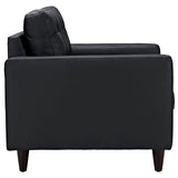 Empress Bonded Leather Armchair Black EEI-1012-BLK