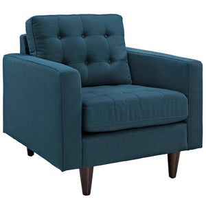 Empress Upholstered Fabric Armchair Azure EEI-1013-AZU