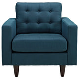 Empress Upholstered Fabric Armchair Azure EEI-1013-AZU