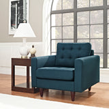 Empress Upholstered Fabric Armchair Azure EEI-1013-AZU