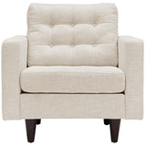 Modway Furniture Empress Upholstered Fabric Armchair 0423 Beige EEI-1013-BEI