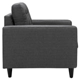 Empress Upholstered Fabric Armchair Gray EEI-1013-DOR