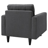 Empress Upholstered Fabric Armchair Gray EEI-1013-DOR