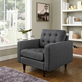 Empress Upholstered Fabric Armchair Gray EEI-1013-DOR