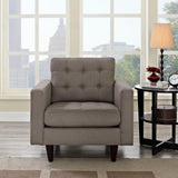 Empress Upholstered Fabric Armchair Granite EEI-1013-GRA