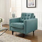 Modway Furniture Empress Upholstered Fabric Armchair 0423 Laguna EEI-1013-LAG