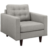 Empress Upholstered Fabric Armchair Light Gray EEI-1013-LGR