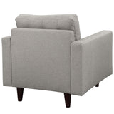 Empress Upholstered Fabric Armchair Light Gray EEI-1013-LGR