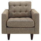 Modway Furniture Empress Upholstered Fabric Armchair 0423 Oatmeal EEI-1013-OAT