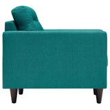 Empress Upholstered Fabric Armchair Teal EEI-1013-TEA
