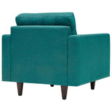 Empress Upholstered Fabric Armchair Teal EEI-1013-TEA