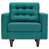 Empress Upholstered Fabric Armchair Teal EEI-1013-TEA