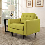 Modway Furniture Empress Upholstered Fabric Armchair 0423 Wheatgrass EEI-1013-WHE