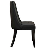 Noblesse Dining Vinyl Side Chair Black EEI-1039-BLK