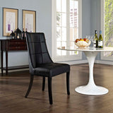 Noblesse Dining Vinyl Side Chair Black EEI-1039-BLK