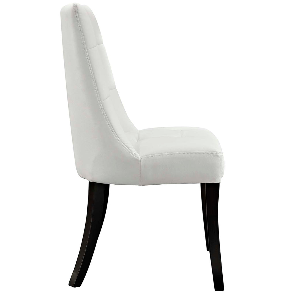 Noblesse Dining Vinyl Side Chair White EEI-1039-WHI