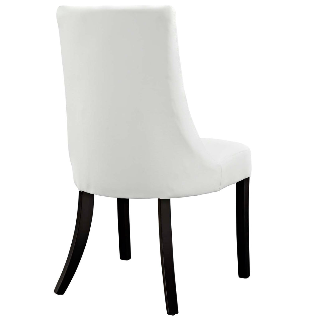 Noblesse Dining Vinyl Side Chair White EEI-1039-WHI