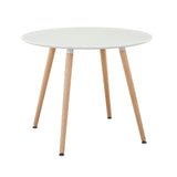 Track Round Dining Table White EEI-1055-WHI