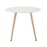 Track Round Dining Table White EEI-1055-WHI