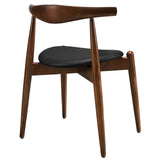 Stalwart Dining Side Chair Dark Walnut Black EEI-1080-DWL-BLK