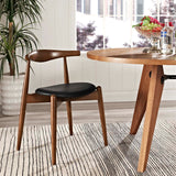 Stalwart Dining Side Chair Dark Walnut Black EEI-1080-DWL-BLK