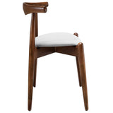 Stalwart Dining Side Chair Dark Walnut White EEI-1080-DWL-WHI