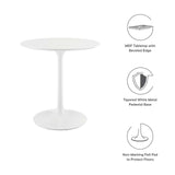 Modway Furniture Lippa 28" Round Wood Top Dining Table Default Title EEI-1115-WHI
