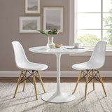 Modway Furniture Lippa 36" Round Wood Top Dining Table Default Title EEI-1116-WHI