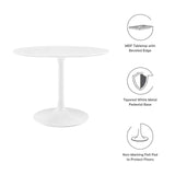 Modway Furniture Lippa 40" Round Wood Top Dining Table Default Title EEI-1117-WHI