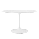 Modway Furniture Lippa 47" Round Wood Top Dining Table Default Title EEI-1118-WHI