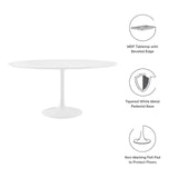 Modway Furniture Lippa 60" Round Wood Top Dining Table Default Title EEI-1120-WHI