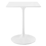 Modway Furniture Lippa 24" Square Wood Top Dining Table Default Title EEI-1122-WHI